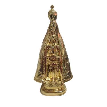 Imagem de Linda Imagem Banhada De Nossa Senhora Aparecida 31Cm - Zp7