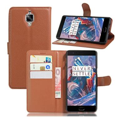Imagem de NEKOYA Capa carteira OnePlus 3/3T, carteira flip de couro PU premium com compartimento para cartão, suporte e fecho magnético [capa interna à prova de choque de TPU] Compatível com OnePlus 3/3T