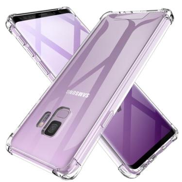 Imagem de Capa protetora para Galaxy S9 transparente à prova de choque para Samsung Galaxy S9 transparente puro TPU Slim Fit flexível capas traseiras para celular