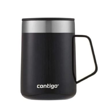 Imagem de Caneca Térmica Em Inox 414 Ml Preta Com Tampa - Contigo