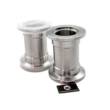 Imagem de Bmotiontech Bico completo com tubo reto de flange KF25 NW25, peças sem soldagem, integridade de alto vácuo (KF25 50 mm, pacote com 2 peças)