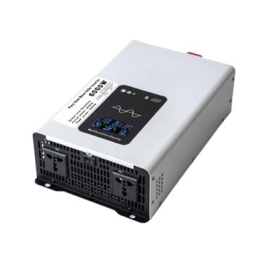 Imagem de HUIZHITENGDA 6000W Pure Sine Wave Power Inverter 12 V-72 V para 110 V 220 V DC para AC com 2 tomadas AC, conversor de energia do carro conversor de inversor de energia solar,72v to 110v