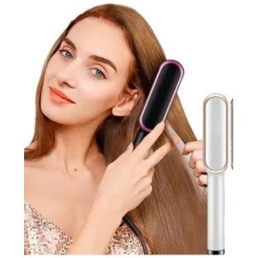 Imagem de Escova Alisadora De Cabelo Pente Elétrico Cerâmico Portátil - Bc Bora 