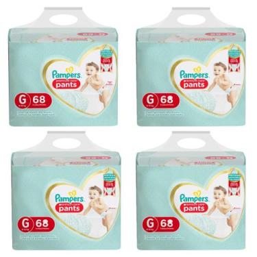 Imagem de Kit 4 Fralda Pampers Pants Premium Care G 68 Unidades