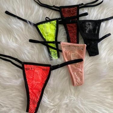 Imagem de Kit 5 Calcinhas Reguláveis Renda Lingerie - FREEVEST MODA RIO, Sortida