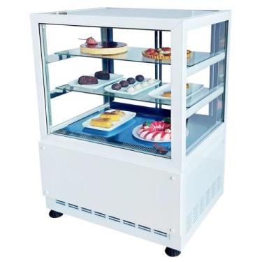 Imagem de DBR1.0 - Vitrine Refrigerada para bolos e doces 1,0m Branca - 220V - O
