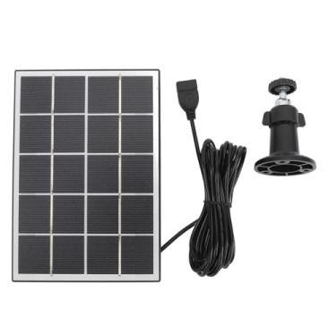 Imagem de Painel de Energia Solar para Câmeras de Monitoramento Placa de Carregamento Solar para Câmeras de Segurança Painel Solar Monocristalino 3W para Câmera de Segurança Externa Painel