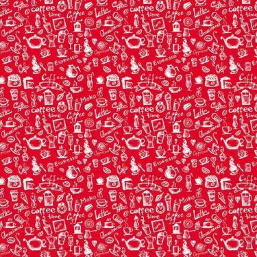 Imagem de Papel Parede Vermelho Café Coffee Espresso Chá Capuccino - LRP