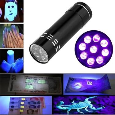 Imagem de Lanterna Luz Ultravioleta Secagem unha gel Metal verifica dinheiro fal