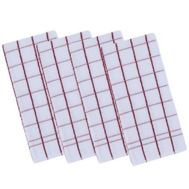 Imagem de Kit 4 panos de prato teka chef premium atoalhado 100% algodão 45 x 70c