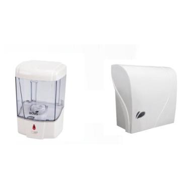 Imagem de Saboneteira Automática Sensor 700ml + Toalheiro Ag+ Visium - Biovis