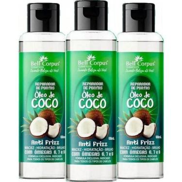 Imagem de Kit 3 Tratamento Capilar Reparador de Pontas Óleo de Coco - Bell Corpu