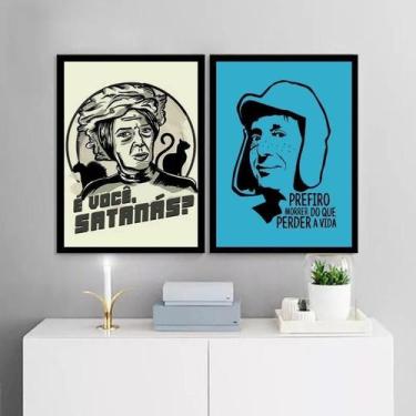 Imagem de Kit 2 Quadros Turma Do Chaves 33X24Cm - Quadros On-Line