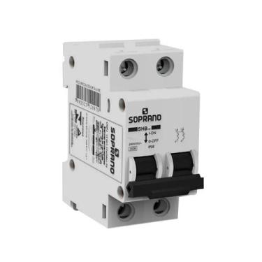 Imagem de Disjuntor Mini Bipolar Bifásico 32a Soprano SHB2