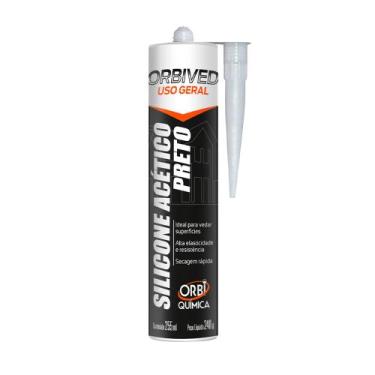 Imagem de Silicone acético orbived 240g preto - ORBI QUÍMICA 