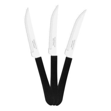Imagem de 48 Facas Churrasco Leme Lâmina Inox Preto Fpbag - Tramontina - Tramont