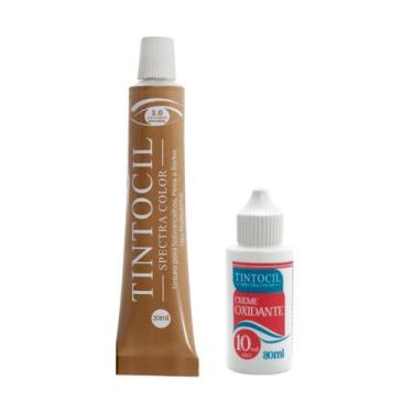 Imagem de Tintura Para Sobrancelhas Barba Com Oxidante Tintocil Spectra Color 3.