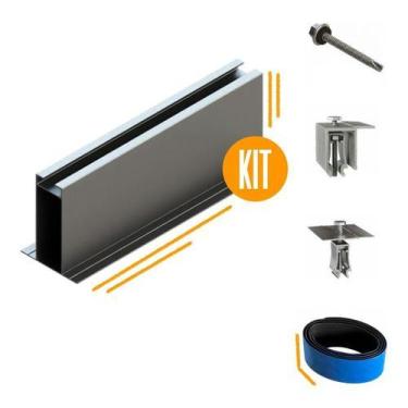 Imagem de Kit Fixação De Painel Solar Para Telha Metálica Trapezoidal - Pratyc