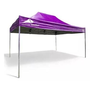 Imagem de Tenda Sanfonada 4,5X3,0 Metros PVC VINILICA - Goiânia Toldos, Roxo