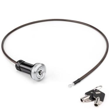 Imagem de KONG MING CAR Trava de cabo de bicicleta – Cabo de bloqueio de bicicleta na extremidade do guidão – Cadeado de corrente de bicicleta para capacete antifurto para barras de bicicleta de montanha