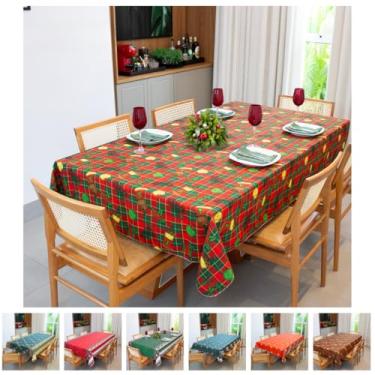 Imagem de Toalha de Mesa Estampada Natal 4 Cadeiras Quadrada Oxford (Modelo 8)