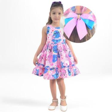Imagem de Vestido Festa Infantil Mini Fashionista + Laço - Vários Temas - Modern