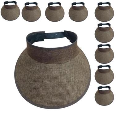 Imagem de Kit 10 Viseiras Adulto/Infantil De Praia Feminino Proteção Solar Verão