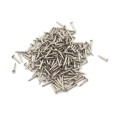 Imagem de Tiny unhas de madeira para projetos de artesanato faça você mesmo, reparo de gavetas antigas, minicaixas acessórios decorativos [conjunto de 200 peças], Prata, 1*10mm