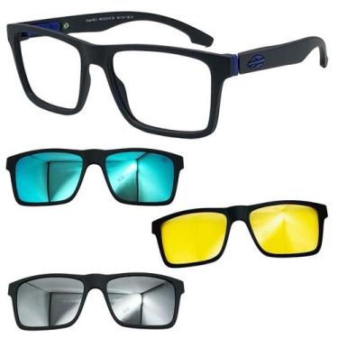 Imagem de Oculos Mormaii Swap NG2 6153 Preto A41 Com 3 Clipons Escolha, Azul, Pr