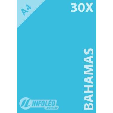 Imagem de 30 Folhas Papel Color Plus A4 180g Bahamas (azul Piscina)