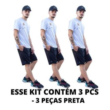Imagem de 3 Bermuda Shorts Dry Fit Academia Esportes  2 Bolsos - KSFRENTS, 3 pre