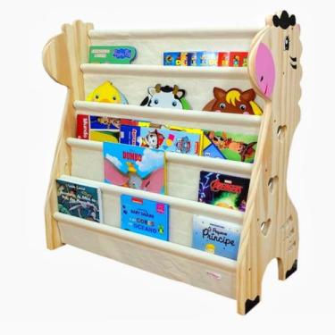 Imagem de Rack Para Livros Infantil, Standbook Montessoriano Girafa G - Curumim 