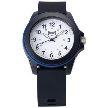 Imagem de Relógio Pulso Masculino Everlast Analógico Azul Marinho E720, Preto