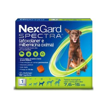 Imagem de Nexgard Spectra Cães 7,6 a 15kg 1 Comprimido Antipulgas Vermifugo - Bo