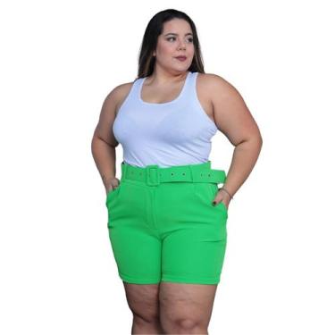 Imagem de Short Bermuda Feminina Plus Size Alfaiataria Social - Cacharrel Store,