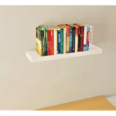 Imagem de Kit 3 Prateleiras suporte Invisível Branca - Sr Fabrica de Moveis 