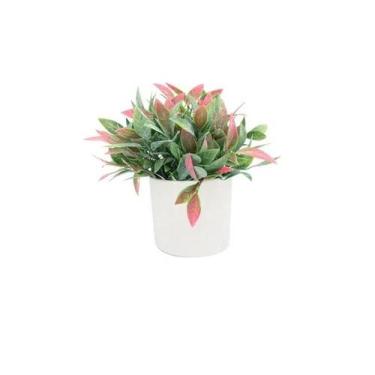 Imagem de Arranjo Artificial Vaso Branco Folhagem Mix Yangzi 20582