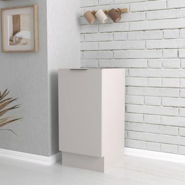 Imagem de Balcão 1 Porta 40cm sem Tampo com Rodapé Puxador 150mm Ipanema CabeCasa MadeiraMadeira Branco