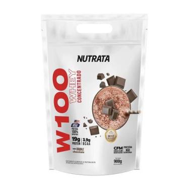 Imagem de Whey Concentrado W100 (REFIL) - Sabor Double Chocolate 900g - Nutrata