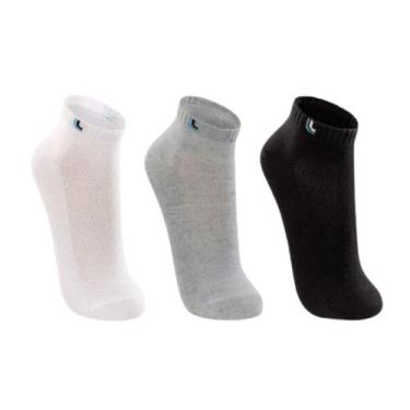 Imagem de Meia lupo cano curto kit 3 pares unissex - 3225, Branco, Cinza, Preto,