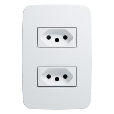 Imagem de Tomada Origen 10A 250V Dupla Branca ABB