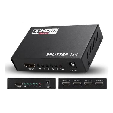 Imagem de Distribuidor sinal splitter 1x4 hdmi full hd 1080p 3d ver