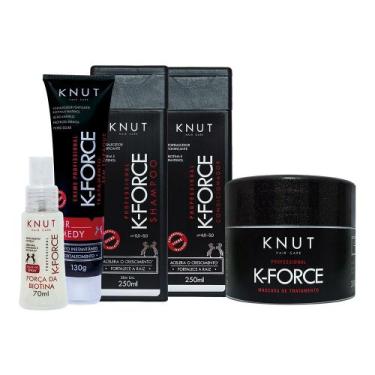 Imagem de Kit KNUT K-FORCE: Shampoo 250ml + Condicionador 250ml + Máscara 300g +