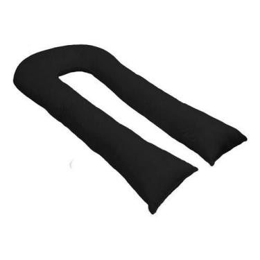 Imagem de Capa Para Travesseiro De Corpo De Formato U 170x80 - HAPPY LINE, Preto