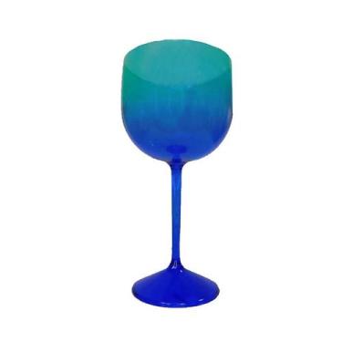 Imagem de Taça Gin Acqua com 550ml Degradê Azul e Verde - Rizzo - Mar Plásticos