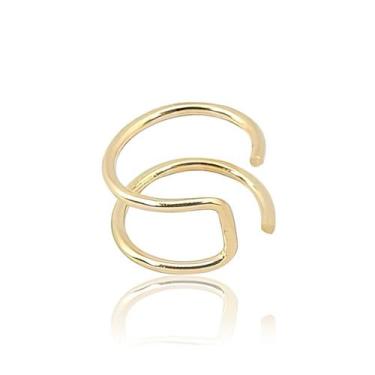 Imagem de Piercing Argola Dupla Ouro 18k Maciço Pressão Encaixe - MPJoias