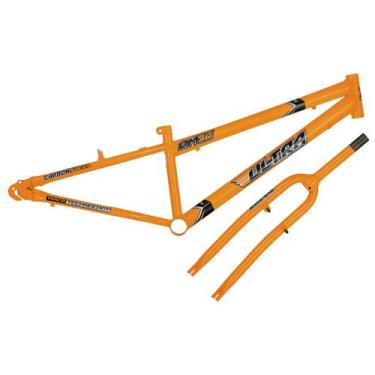 Imagem de Quadro Aro 26 Ultra Bikes em Aço Carbono com Garfo Rebaixado, Laranja,