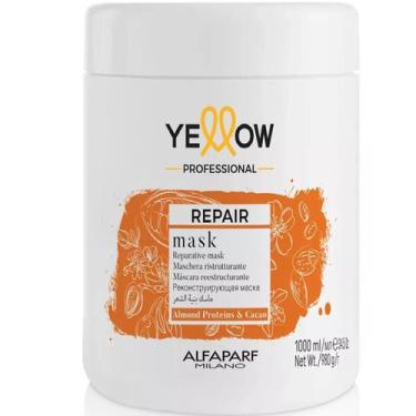 Imagem de Máscara Yellow Repair 1L Alfaparf Hidrata e Restaura Cabelos Danificad
