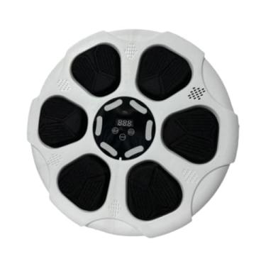Imagem de Vaveren Máquina de boxe musical, treinador de boxe, montagem na parede, máquina de perfuração, boxe eletrônico, alvo de parede para prática de karatê, Brancopreto Sem Luvas