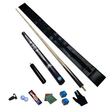 Imagem de Taco de sinuca de madeira de freixo de 147 cm, taco de sinuca, taco de sinuca profissional para esportes de mesa de sinuca, bar de bilhar de madeira (um taco de sinuca + bolsa, 10 mm)